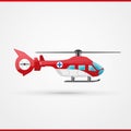 Emergency helicopter icon logo