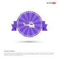 Emergency Helicopter icon - Purple Ribbon banner Royalty Free Stock Photo