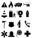 Emergency icons set