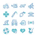 Emergency icons set