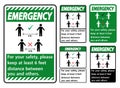 Emergency Keep 6 Feet Distance,For your safety,please keep at least 6 feet distance between you and others