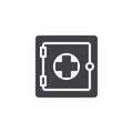 Emergency kit icon vector