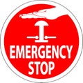 Emergency Label Emergency Stop Royalty Free Stock Photo