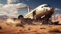 Emergency Landing: Jet Crash in the Unforgiving Desert Terrain