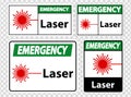 Emergency Laser Symbol Sign Symbol Sign Isolate on transparent Background,Vector Illustration