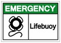 Emergency Lifebuoy Symbol Sign, Vector Illustration, Isolated On White Background Label .EPS10 Royalty Free Stock Photo