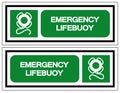 Emergency Lifebuoy Symbol Sign, Vector Illustration, Isolated On White Background Label .EPS10 Royalty Free Stock Photo