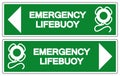 Emergency Lifebuoy Symbol Sign, Vector Illustration, Isolated On White Background Label .EPS10 Royalty Free Stock Photo