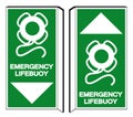 Emergency Lifebuoy Symbol Sign, Vector Illustration, Isolated On White Background Label .EPS10 Royalty Free Stock Photo