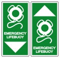 Emergency Lifebuoy Symbol Sign, Vector Illustration, Isolated On White Background Label .EPS10 Royalty Free Stock Photo