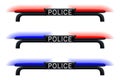 Emergency Lights. Blue and Red Police Car Siren Royalty Free Stock Photo