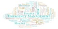 Emergency Management word cloud, made with text only.