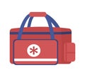 Emergency medical bag for paramedics semi flat color vector object Royalty Free Stock Photo