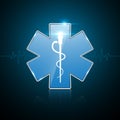 Emergency medical services ambulance hospital medical icon Royalty Free Stock Photo