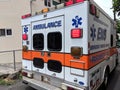 Emergency Medical Services Paramedic Unit Ambulance parked Royalty Free Stock Photo