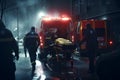 Emergency medical technicians responding to a