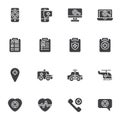 Emergency medicine vector icons set Royalty Free Stock Photo