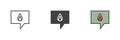 Emergency notification message different style icon set