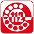Emergency number 112, Italy, vector drawing