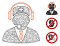 Emergency Operator Polygonal Web Vector Mesh Illustration Royalty Free Stock Photo