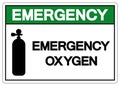 Emergency Oxygen Symbol Sign,Vector Illustration, Isolate On White Background Label. EPS10 Royalty Free Stock Photo