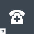 Emergency Phone related vector glyph icon.