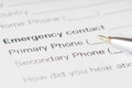 Emergency plan paper sheet Royalty Free Stock Photo