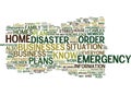 Emergency Plans Are Important For Your Home And Business Word Cloud Concept