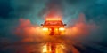 Emergency Police Car Lights in Action: Created Using Graphic Design Tools. Concept Police Car Royalty Free Stock Photo