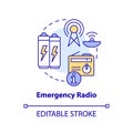 Emergency radio concept icon