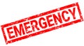 Emergency red rubber stamp on white background. Emergency stamp sign. Emergency stamp Royalty Free Stock Photo