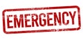 Emergency Red stamp on a white background Royalty Free Stock Photo