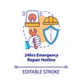 Emergency repair hotline concept icon