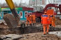 Emergency repairs in Vladimir, Russia.