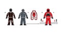 Emergency Rescue Team Silhouette Vector, vector design Generative AI Royalty Free Stock Photo