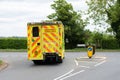 Emergency response ambulance seen on an emergency call during the COVID-19 pandemic