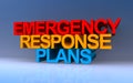 Emergency Response Plans on blue