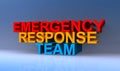 Emergency response team on blue