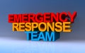 Emergency response team on blue