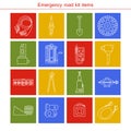 Emergency road kit items. Royalty Free Stock Photo