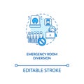 Emergency room diversion concept icon