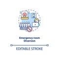 Emergency room diversion concept icon