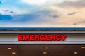 Emergency Room Sign from Below Royalty Free Stock Photo