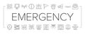 emergency safety security danger icons set vector Royalty Free Stock Photo