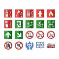 emergency safety security danger icons set vector