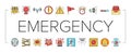 emergency safety security danger icons set vector