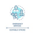 Emergency service concept icon