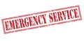 Emergency service red stamp Royalty Free Stock Photo