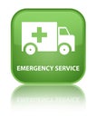 Emergency service special soft green square button Royalty Free Stock Photo