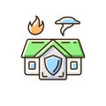 Emergency shelter RGB color icon